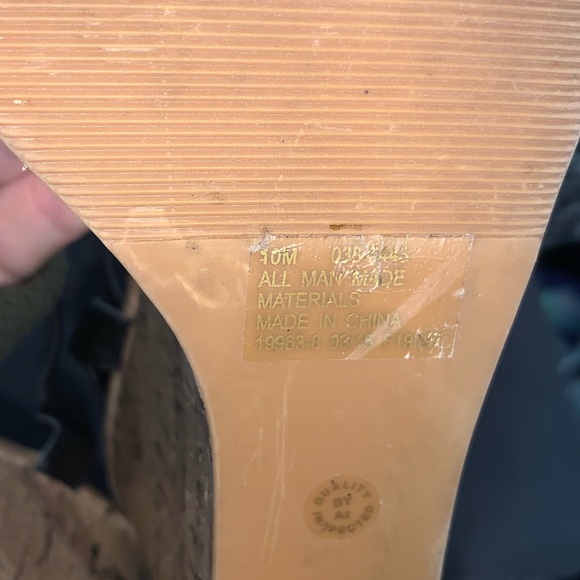 5 inch black & cork wedges size 10 - Picture 6 of 7